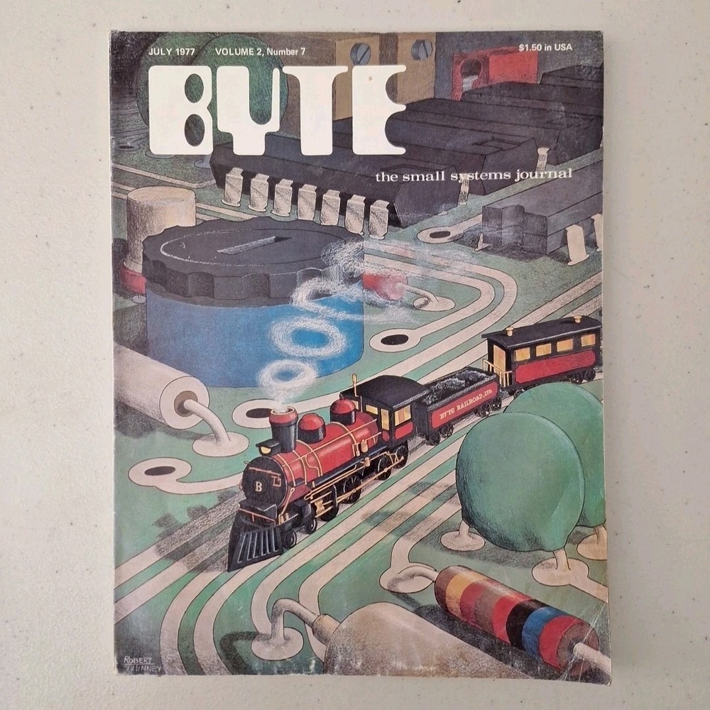 Byte Magazine July 1977 SMALL SYSTEMS JOURNAL COVER Volume 2 Number 7, Vintage